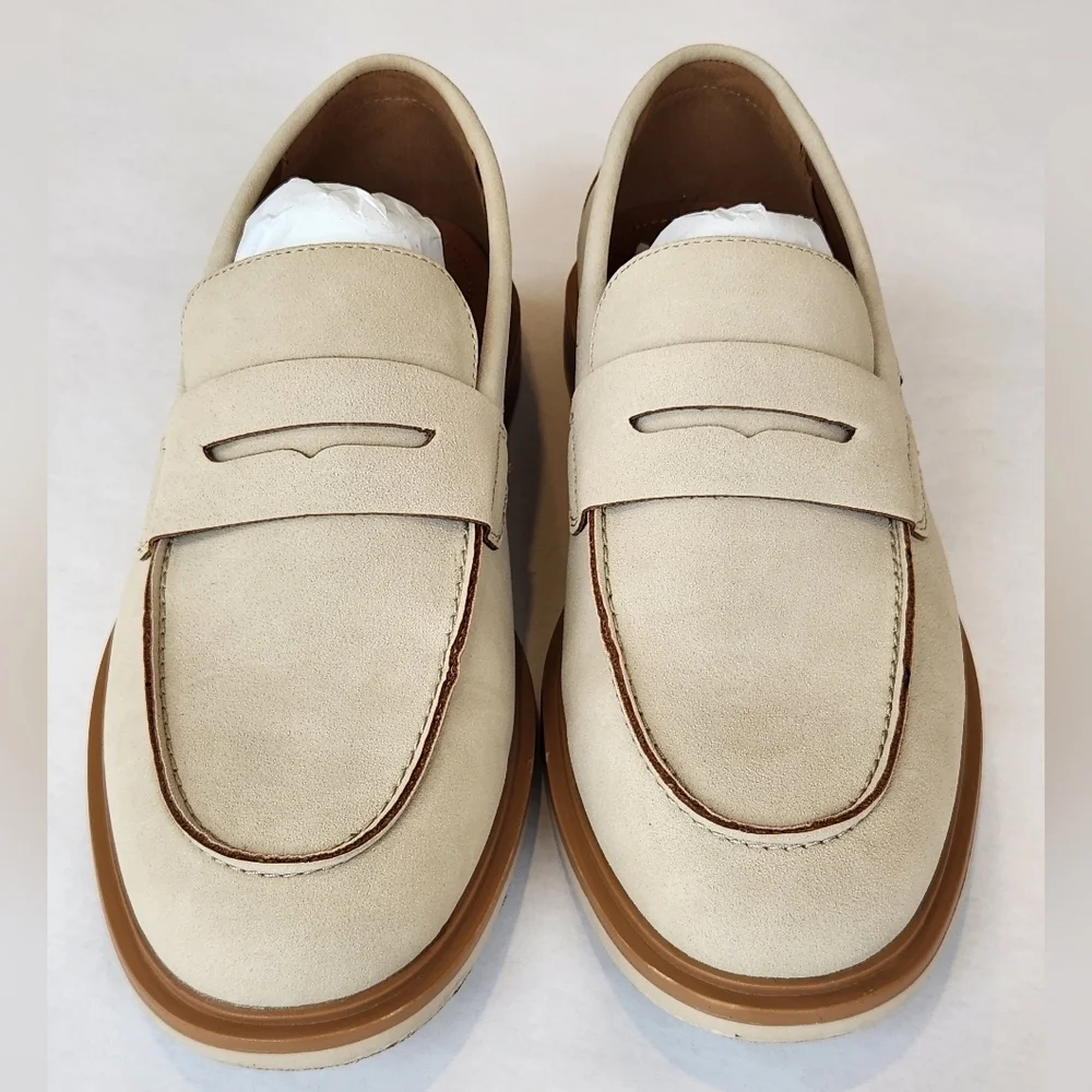 || TOMMY HILFIGER || Dime slip-ons loafers shoes vegan cream beige sz 8